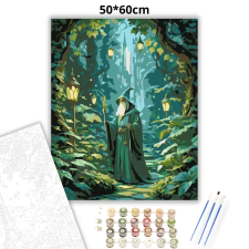 Creative Land Kft Erdei varázsló - számfestő készlet – 50×60 cm (Keretre feszítve) kreatív és készségfejlesztő