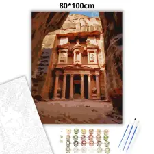 Creative Land Kft Fenséges petrai kincstár - számfestő készlet – 80×100 cm (Keret nélkül) kreatív és készségfejlesztő