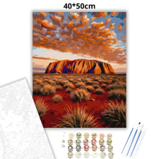 Creative Land Kft Fenséges Uluru-szikla - számfestő készlet – 40×50 cm (Keretre feszítve) kreatív és készségfejlesztő