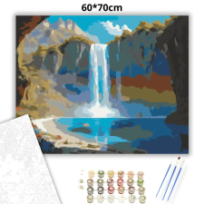 Creative Land Kft Friss lagúna vízesése - számfestő készlet – 60×70 cm (Keretre feszítve) kreatív és készségfejlesztő