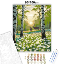 Creative Land Kft Hajnali szarvaspár - számfestő készlet – 80×100 cm (Keret nélkül) kreatív és készségfejlesztő