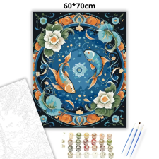 Creative Land Kft Halak – Kozmikus áramlás - számfestő készlet – 60×70 cm (Keret nélkül) kreatív és készségfejlesztő