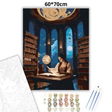 Creative Land Kft Holdfény könyvtár - számfestő készlet – 60×70 cm (Keretre feszítve) kreatív és készségfejlesztő