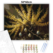 Creative Land Kft Húsvéti tojásdíszek - számfestő készlet – 50×60 cm (Keretre feszítve) kreatív és készségfejlesztő