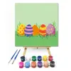 Creative Land Kft Húsvéti tojások a fűben - gyerek számfestő készlet – 30×30 cm (Keretre feszítve)