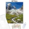 Creative Land Kft Hűvös gleccservölgy - számfestő készlet – 60×70 cm (Keretre feszítve)
