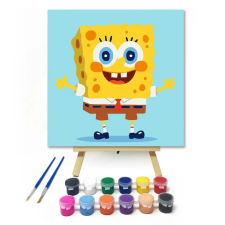 Creative Land Kft Játékos szivacsfigura - gyerek számfestő készlet – 20×20 cm (Keretre feszítve) kreatív és készségfejlesztő