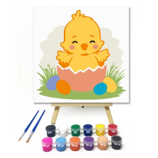 Creative Land Kft Kiscsibe születése - gyerek számfestő készlet – 30×30 cm (Keretre feszítve) kreatív és készségfejlesztő