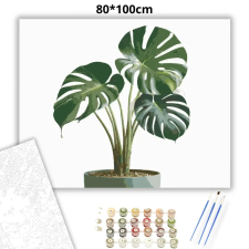 Creative Land Kft Könnyező pálma cserépben - számfestő készlet – 80×100 cm (Keret nélkül) kreatív és készségfejlesztő