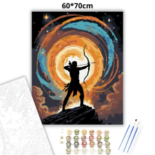 Creative Land Kft Kozmikus nyilas - számfestő készlet – 60×70 cm (Keretre feszítve) kreatív és készségfejlesztő