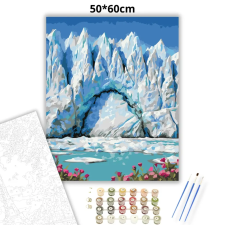 Creative Land Kft Kristályos gleccserfal - számfestő készlet – 50×60 cm (Keretre feszítve) kreatív és készségfejlesztő