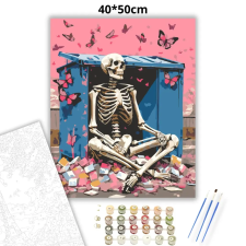 Creative Land Kft Magányos csontváz pillangókkal - számfestő készlet kreatív és készségfejlesztő