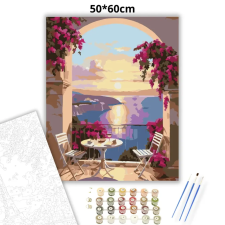 Creative Land Kft Meghitt terasz - számfestő készlet – 50×60 cm (Keret nélkül) kreatív és készségfejlesztő