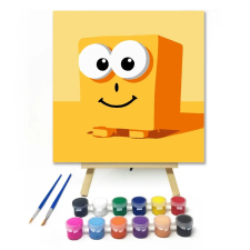 Creative Land Kft Mosolygós kockabarát - gyerek számfestő készlet – 30×30 cm (Keret nélkül) kreatív és készségfejlesztő