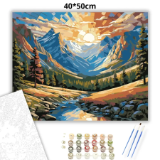 Creative Land Kft Mozaikfényű napfelkelte - számfestő készlet kreatív és készségfejlesztő