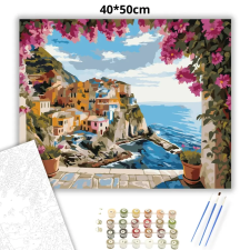 Creative Land Kft Napfényes Amalfi-kilátás - számfestő készlet kreatív és készségfejlesztő