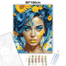 Creative Land Kft Napraforgós tekintet - számfestő készlet – 80×100 cm (Keretre feszítve) kreatív és készségfejlesztő