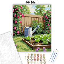Creative Land Kft Napsütötte locsolókanna - számfestő készlet – 40×50 cm (Keretre feszítve) kreatív és készségfejlesztő