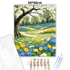 Creative Land Kft Napsütötte százszorszépek - számfestő készlet – 50×60 cm (Keretre feszítve) kreatív és készségfejlesztő