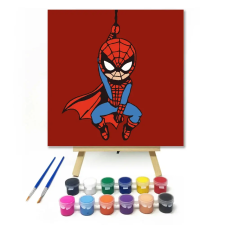 Creative Land Kft Pókhálós hős - gyerek számfestő készlet – 30×30 cm (Keret nélkül) kreatív és készségfejlesztő