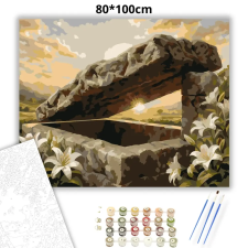 Creative Land Kft Reményteli üres sziklasír - számfestő készlet – 80×100 cm (Keretre feszítve) kreatív és készségfejlesztő