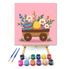 Creative Land Kft Tavaszi tojások - gyerek számfestő készlet – 30×30 cm (Keret nélkül) kreatív és készségfejlesztő