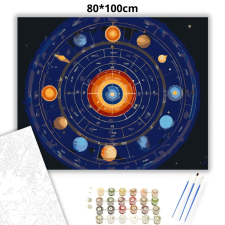 Creative Land Kft Titokzatos csillagtérkép - számfestő készlet – 80×100 cm (Keretre feszítve) kreatív és készségfejlesztő