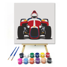 Creative Land Kft Vagány versenyautó - gyerek számfestő készlet – 50×50 cm (Keretre feszítve) kreatív és készségfejlesztő