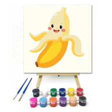 Creative Land Kft Vidám banán - gyerek számfestő készlet – 50×50 cm (Keret nélkül) kreatív és készségfejlesztő