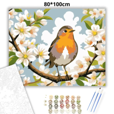 Creative Land Kft Virágzó ágon - számfestő készlet – 80×100 cm (Keretre feszítve) kreatív és készségfejlesztő