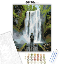 Creative Land Kft Zúgó vízesés - számfestő készlet – 60×70 cm (Keretre feszítve) kreatív és készségfejlesztő