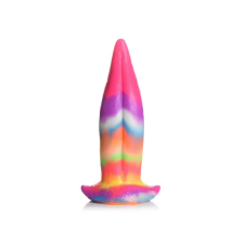 Creature Cocks Tongue - világító szilikon dildó - 21cm (szivárvány) műpénisz, dildó