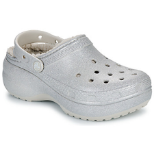 CROCS Klumpák ClsPlatformGlitterLinedClogW Ezüst 39 / 40 női papucs