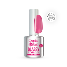  Crystal Nails - GLASSY TOP GEL - HOT PINK - 4ML fényzselé