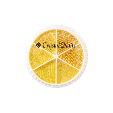 Crystal Nails - METÁL KÖRÖMGYÖNGY KÉSZLET - metal gold körömdíszítő