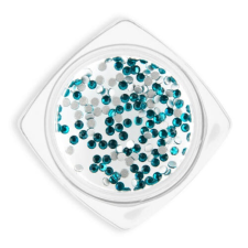  Crystal Strassz - SS3 80+db #7 peacock blue körömdíszítő