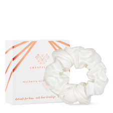 CRYSTALLOVE Silk Scrunchie - Ivory Hajgumi menyasszonyi hajpánt, hajdísz