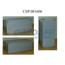 Csatári Plast CSATÁRI PLAST CSP081606 poliészter doboz, üres, 80x160x60mm, IP 65 fekete, halogénmentes villanyszerelés