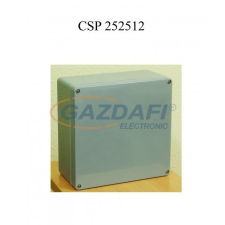 Csatári Plast CSATÁRI PLAST CSP252512 poliészter doboz, üres, 250x250x120mm, IP65 szürke, halogénmentes villanyszerelés
