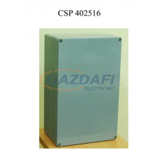 Csatári Plast CSATÁRI PLAST CSP402516 poliészter doboz, üres, 400x250x160mm, IP 65 szürke, halogénmentes villanyszerelés