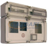 Csatári Plast CSATÁRI PLAST PVT 3060Á-VFmÁK 2x1F + vezérlő + 2x12 mod, EM ablakkal, kulcsos zárral, 450x600x170mm, alsó maszkkal