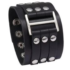  Csatos férfi motoros bőr karkötő karkötő