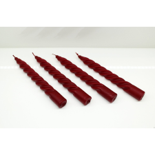  Csavart gyertya sima 4 db / csomag bordó karácsonyfadísz