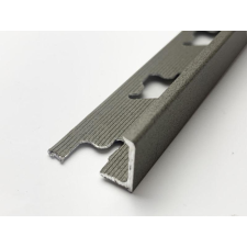  Csempeélvédő Alu L 12 mm 2,5fm Antracit Fényes élvédő, sín, szegélyelem