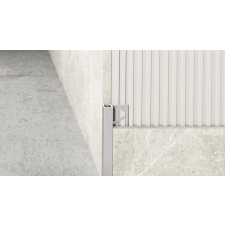  Csempeélvédő ALU Q 8mm Elox Ezüst élvédő, sín, szegélyelem