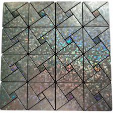 Csempematrica 3D csempematrica színjátszó ezüst 30x30cm tapéta, díszléc és más dekoráció