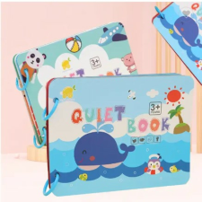  Csendes könyv - fejlesztő játék (Quiet  book 1 - általános témakör) kreatív és készségfejlesztő