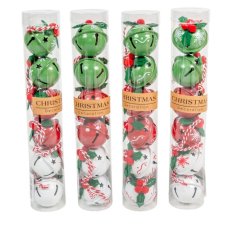  Csengő gömb akasztós fém 4cm 6db-os dekorációs kellék