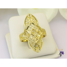  Csenta antiallegén hosszúkás csipkemintás gyűrű-14K gyűrű