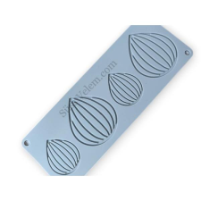  Csepp alakú csoki dísz készítő szilikon forma, 4 adagos edény